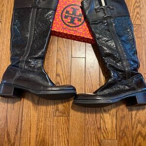 Tory Burch Black Over the Knee Boots
